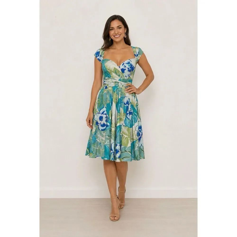 Tori RichardβHonolulu Travel Light Infinity Wrap Dress Tropical Print One Size